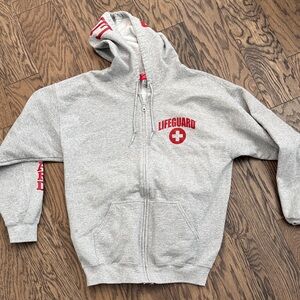 Lifeguard Gray Zip-Up Hoodie